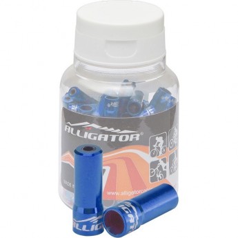 Наконечник LY-HPA09-BL оболочки троса тормоза, 5,2х17,5мм, алюминиевый синий, банка 100 шт.