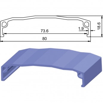 Обод 20" JP73 36H одинарный, темно-серый (для Pilot-280 FAT BIKE)