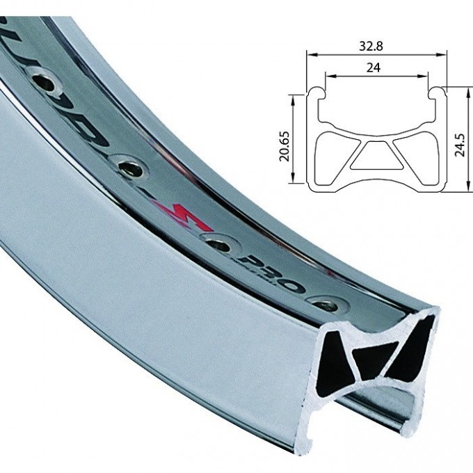 Обод 20" Supra E(Sigma) Alexrims 36H двойной усиленный, серебристый 330025