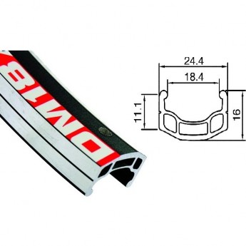Обод 24" DM-18 32H Alexrims двойной пистонированный, чёрный