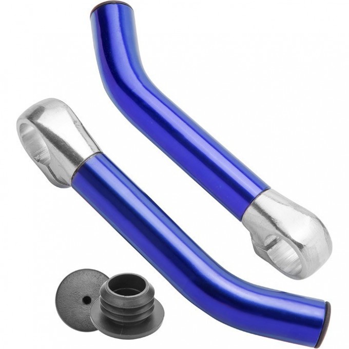 Рога на руль BLF-C2 алюминиевые синие 440024