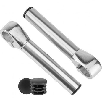 Рога на руль KWL-3 прямые алюминиевые серебристые