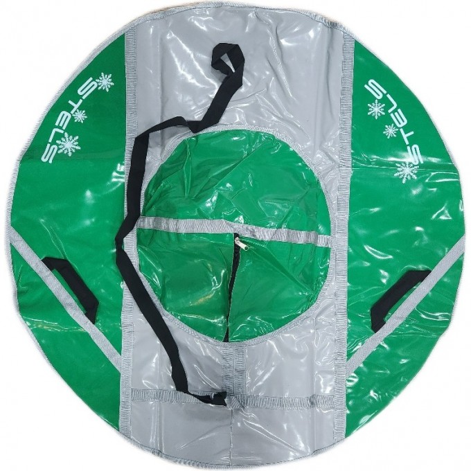 Санки надувные (тюбинг) STELS 125 см, тент без камеры СН040.125, серый/зеленый+серый 2007000054345